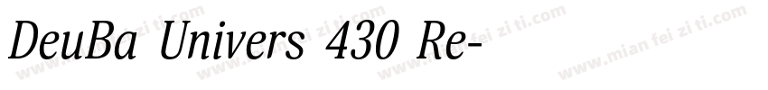 DeuBa Univers 430 Re字体转换